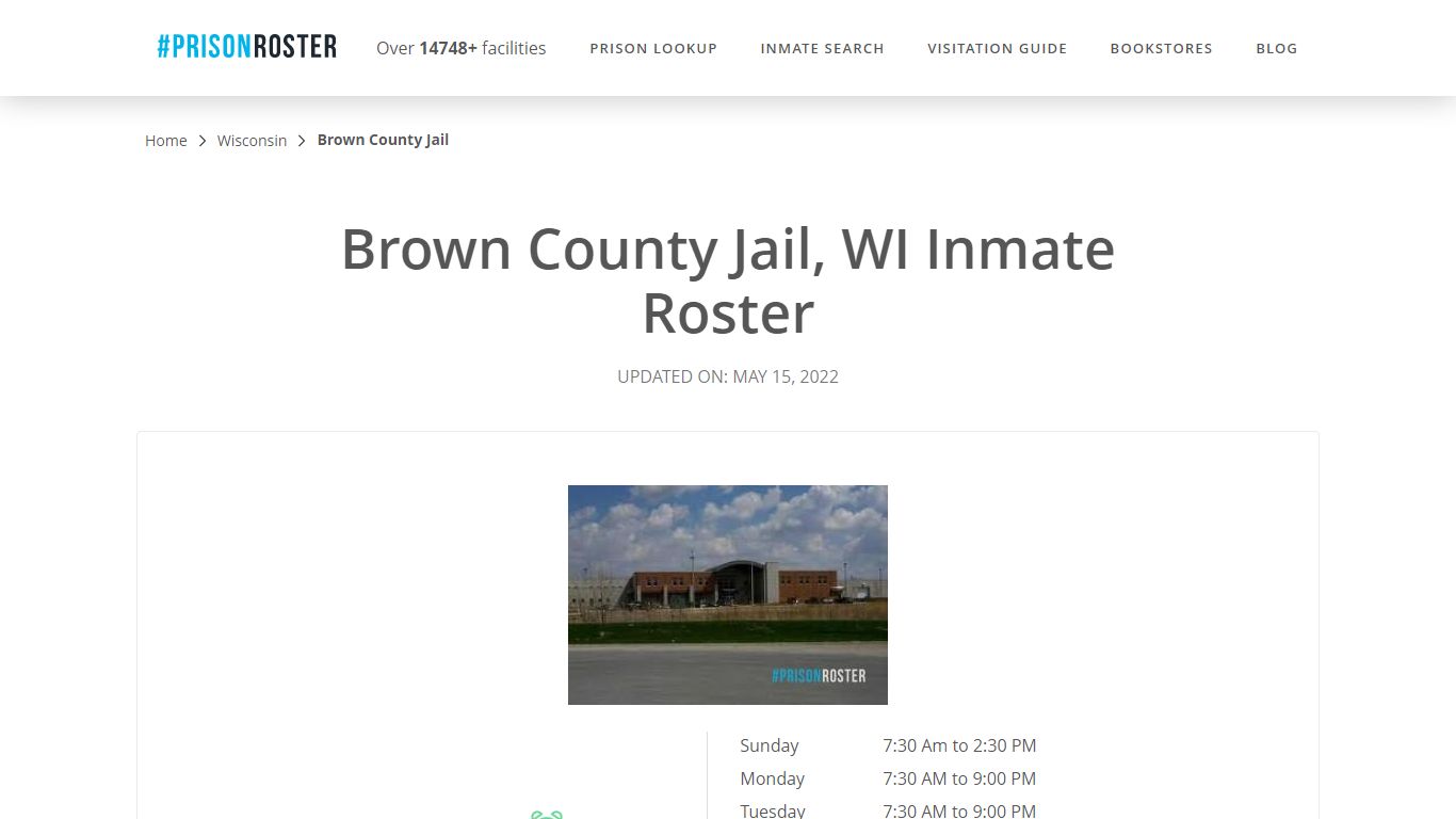Brown County Jail, WI Inmate Roster - Inmate Locator
